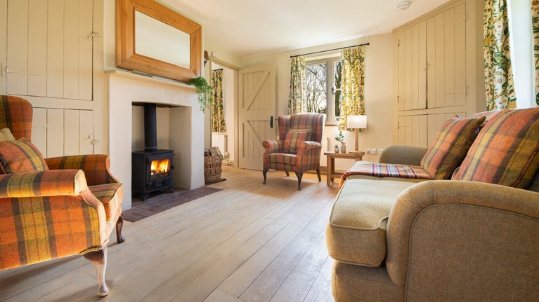 The sitting area at Woodlands Cottage, Sussex